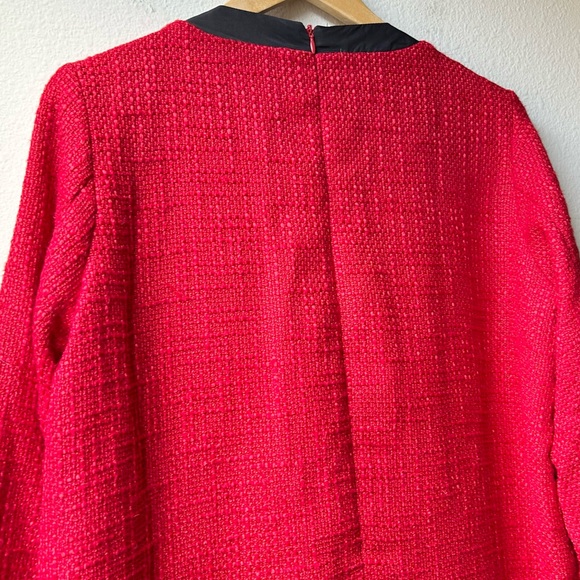 NWT Tuckernuck Pomander Place Coco Tweed Bow Mini Dress in Red Sz L - Picture 10 of 16